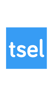 Logo de TuSitioEnLinea - cuadrado - texto blanco - fondo azul - pantalla iPhone