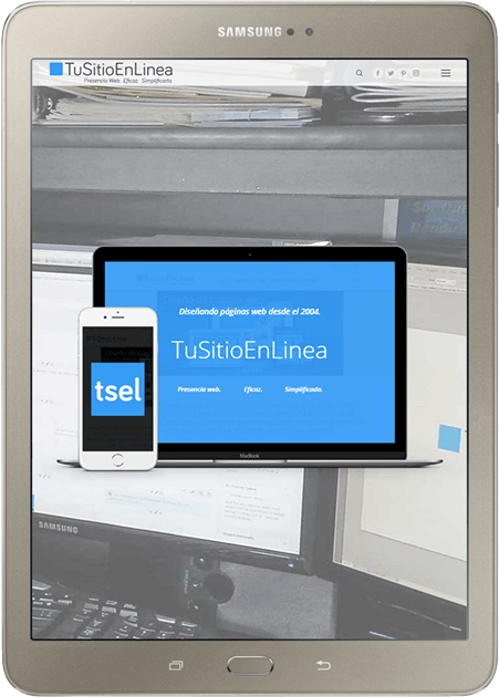 Tableta Samsung - Página web TuSitioEnLinea